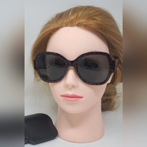 Saint Laurent Paris  Sunglasses Red Heart Metallic Butterfly SL133 006 53-19-140 - Picture 5 of 13